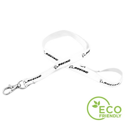Silkscreened Organic Lanyard w/ Deluxe Swivel Hook